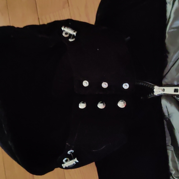 Women's Calvin Klein jacket puffer with velour - Picture 3 of 4